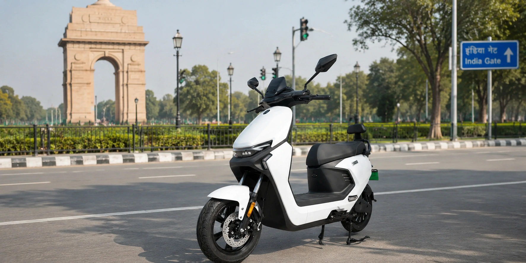 Omaha electric scooter on a Delhi street — electric scooter price in Delhi 2026