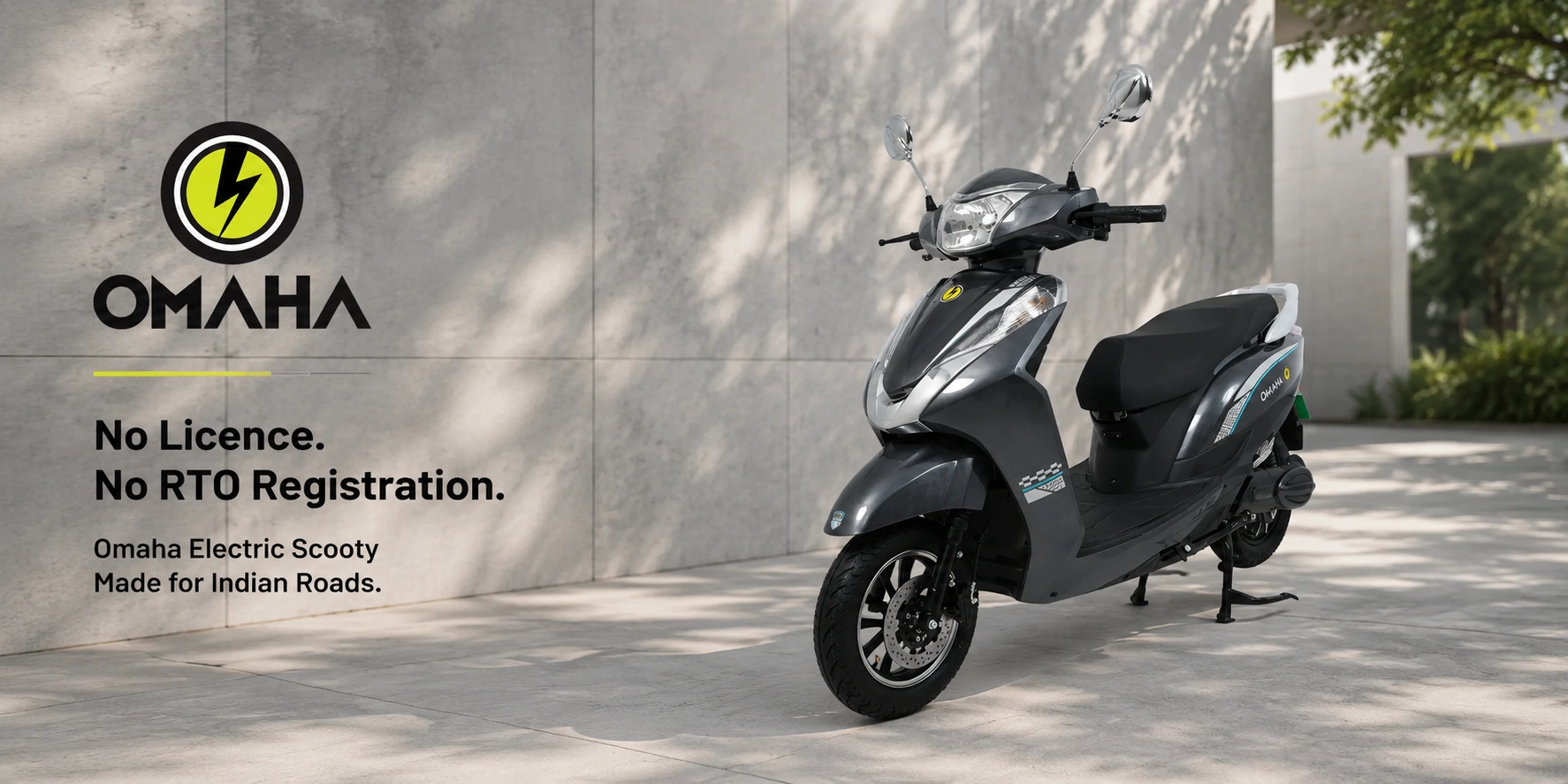 Omaha slow-speed electric scooter that needs no licence or RTO registration in India