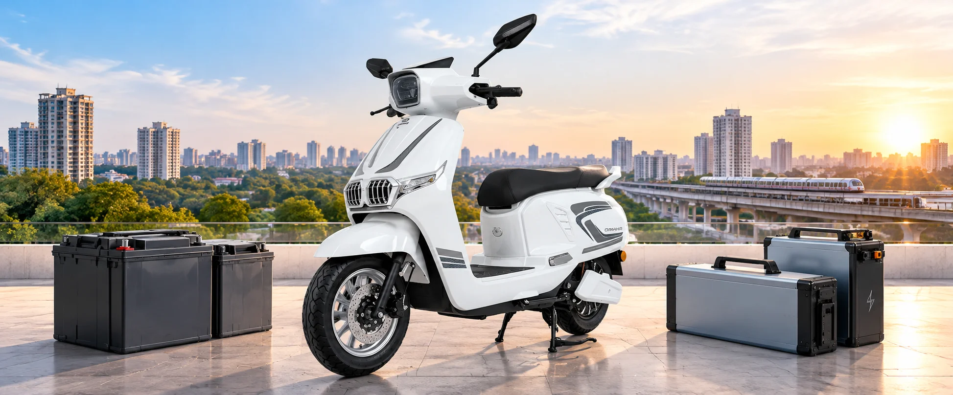 Omaha electric scooter with lead-acid and lithium battery options